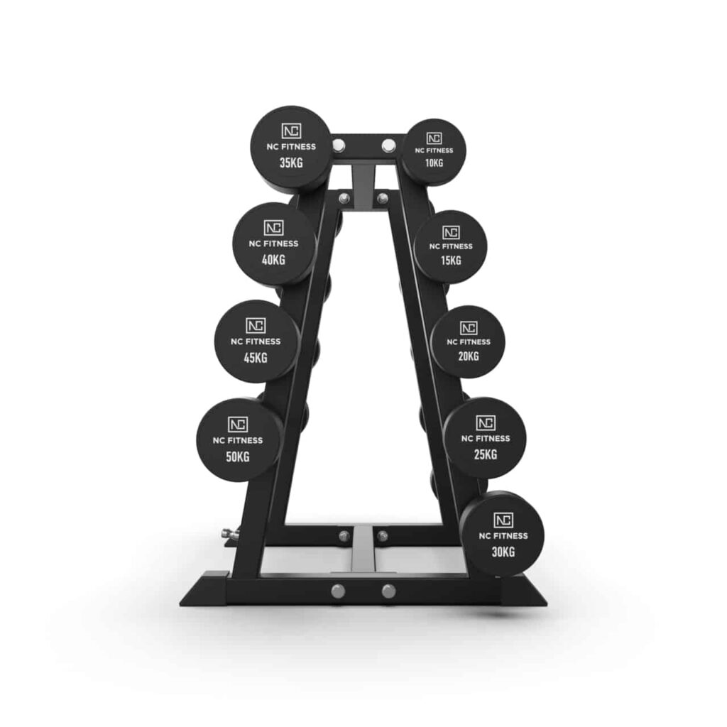 Fixed Barbell Set with Rack 10-50kg - Image 3