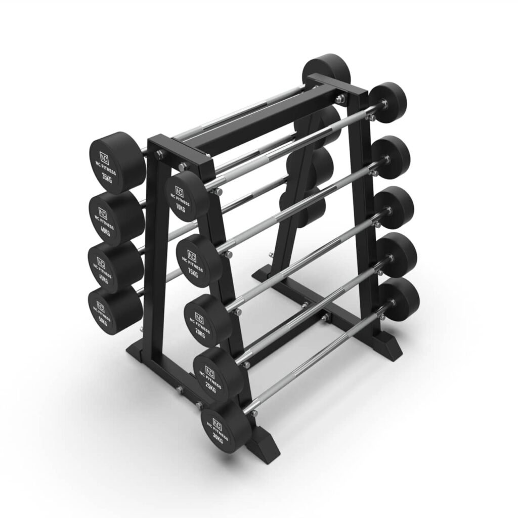 Fixed Barbell Set with Rack 10-50kg - Image 4