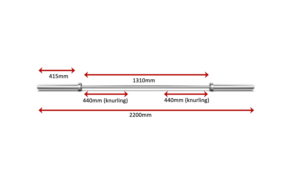 Olympic Barbell Black Cerakote 20kg - Image 9