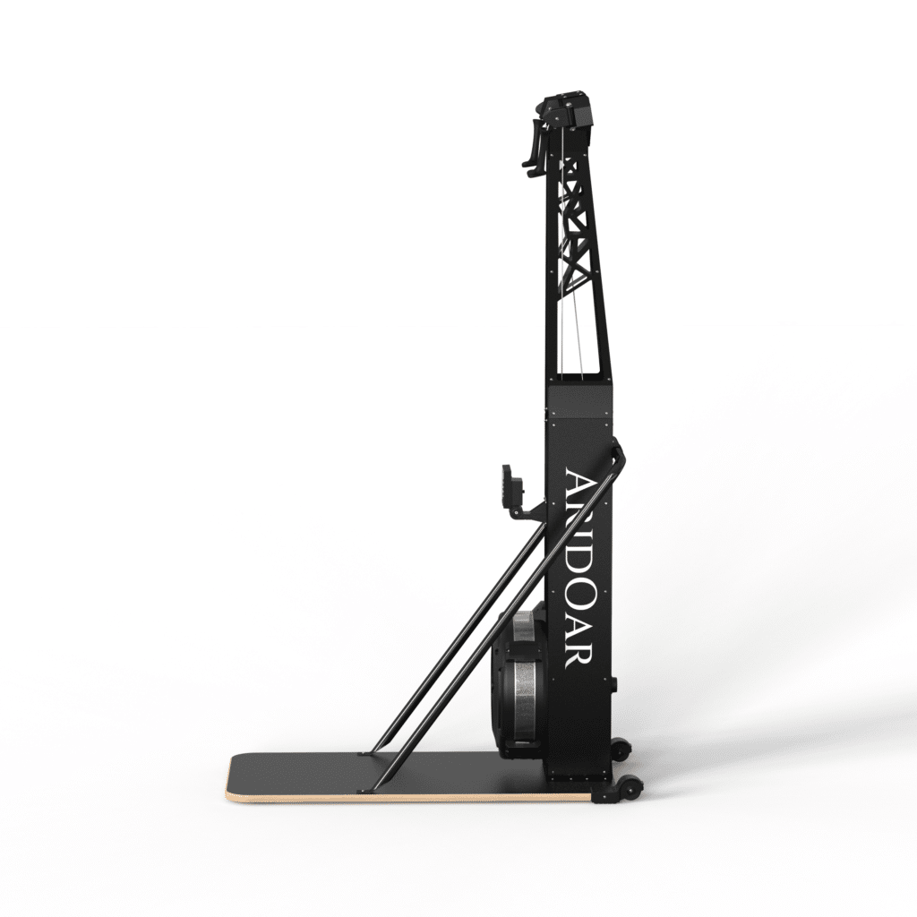 AridOar ski machine trainer with stand side view