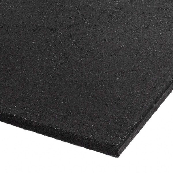 Commercial Rubber Gym Mat Black 1m x 1m x 15mm - Rubber Gym Tiles 15mm 8