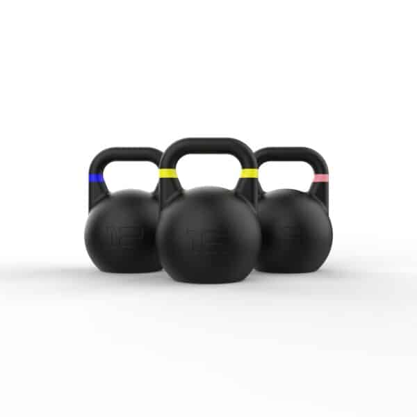 Kettlebell Competition Set in Black 12Kg, 16Kg, 20Kg