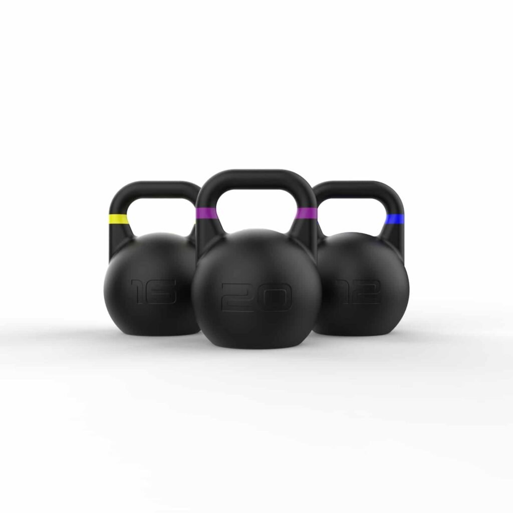 Kettlebell Competition Set in Black 12Kg, 16Kg, 20Kg