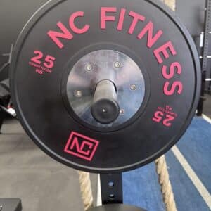 Bumper Plate Premium Pair 25kg Black with Colour – EX Display- - Showroom Stock