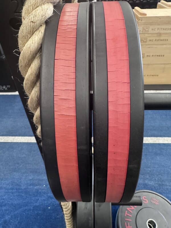 Bumper Plate Premium Pair 25kg Black with Colour – EX Display- - Showroom Stock 9