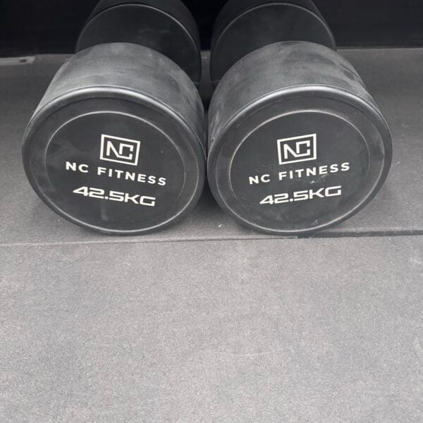 Bumper Plates 2 X 10kg Black Rubber with Colour Print - Hi Temp Bumper Plates 2